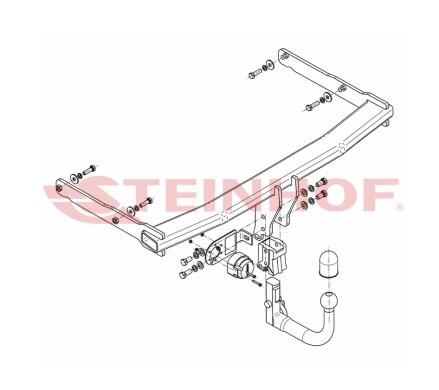 Фаркоп Steinhof для Audi A6 Allroad 2012-2018 A-101 в 