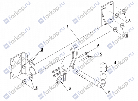 Фаркоп Auto-Hak для BMW X5 (F15) 2013-2018 B 10 в 