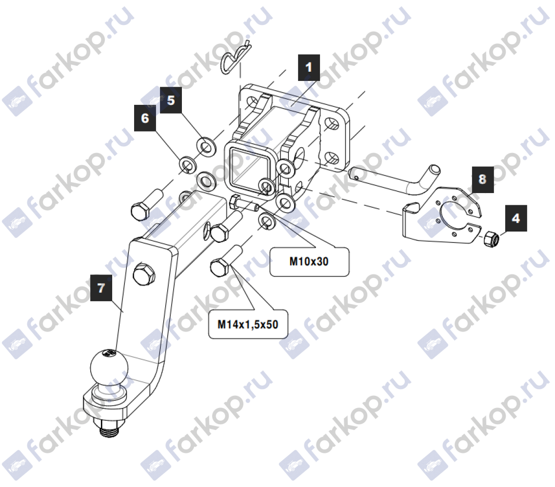 Фаркоп TowRus для Haval H5 2023- (авто для рынка РФ) 289236 в 