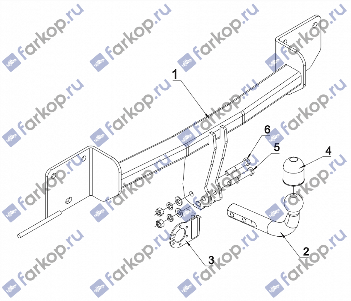 Фаркоп Auto-Hak для BMW X1 (E84) 2009-2015 B 15 в 