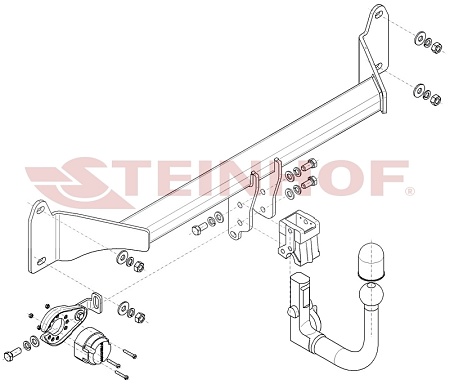 Фаркоп Steinhof для BMW 2 серия 2019- B-097 в 