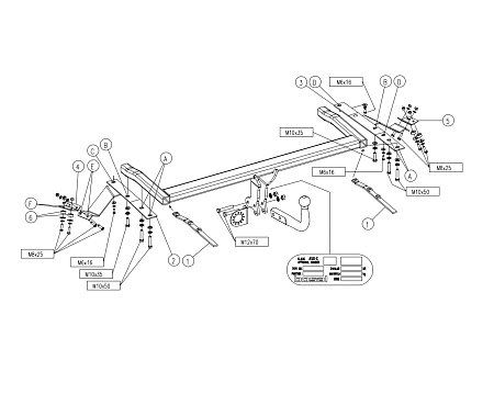 Фаркоп Oris для Toyota Avensis (универсал) 2003-2008 031-571 в 