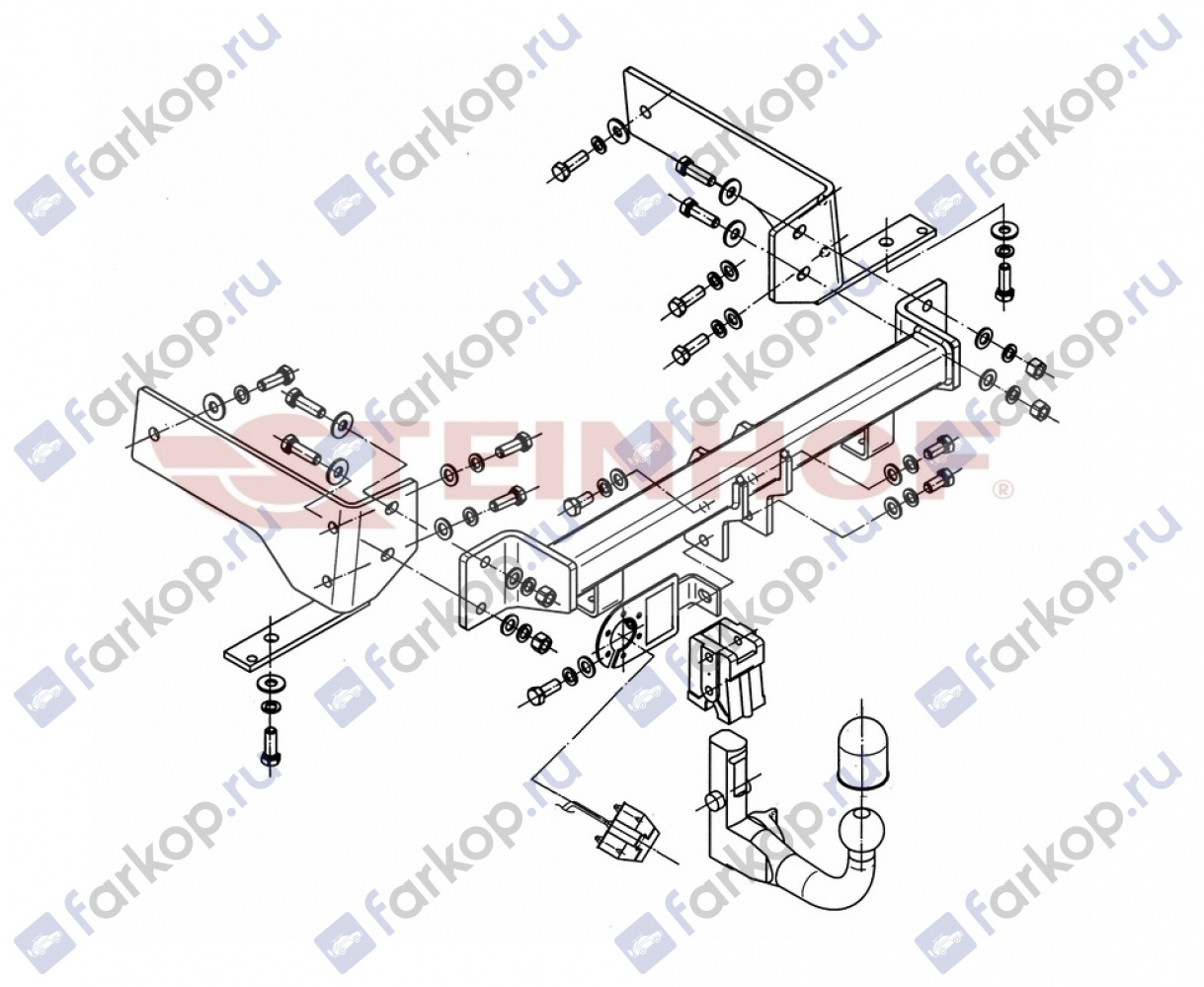 Фаркоп Steinhof для Chevrolet Captiva 2006-2016 C-256 в 