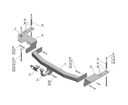 Фаркоп AvtoS для Lexus LX 570 2007-2021 TY 28 в 