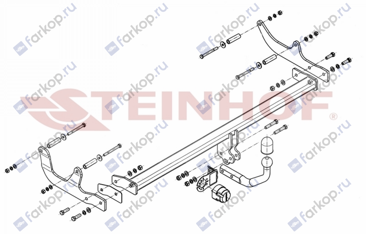 Фаркоп Steinhof для Renault Fluence (4D) 2010-2017 R-039 в 