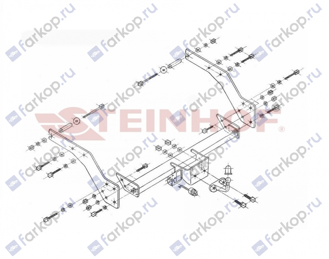 Фаркоп Steinhof для Toyota Hilux 1998-2005 T-145 в 