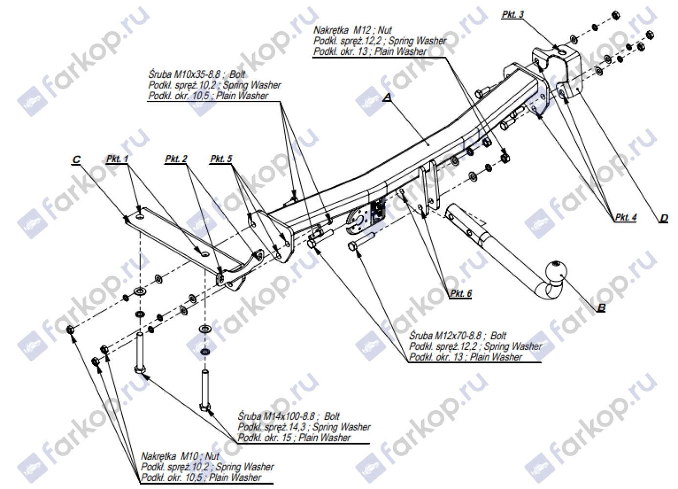 Фаркоп Imiola для Land Rover Freelander 2008-2015 L.031 в 