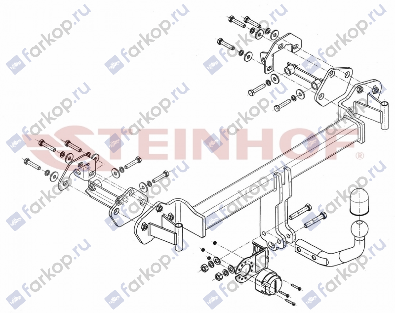 Фаркоп Steinhof для BMW 3 серия (E46) 1998-2006 B-068 в 