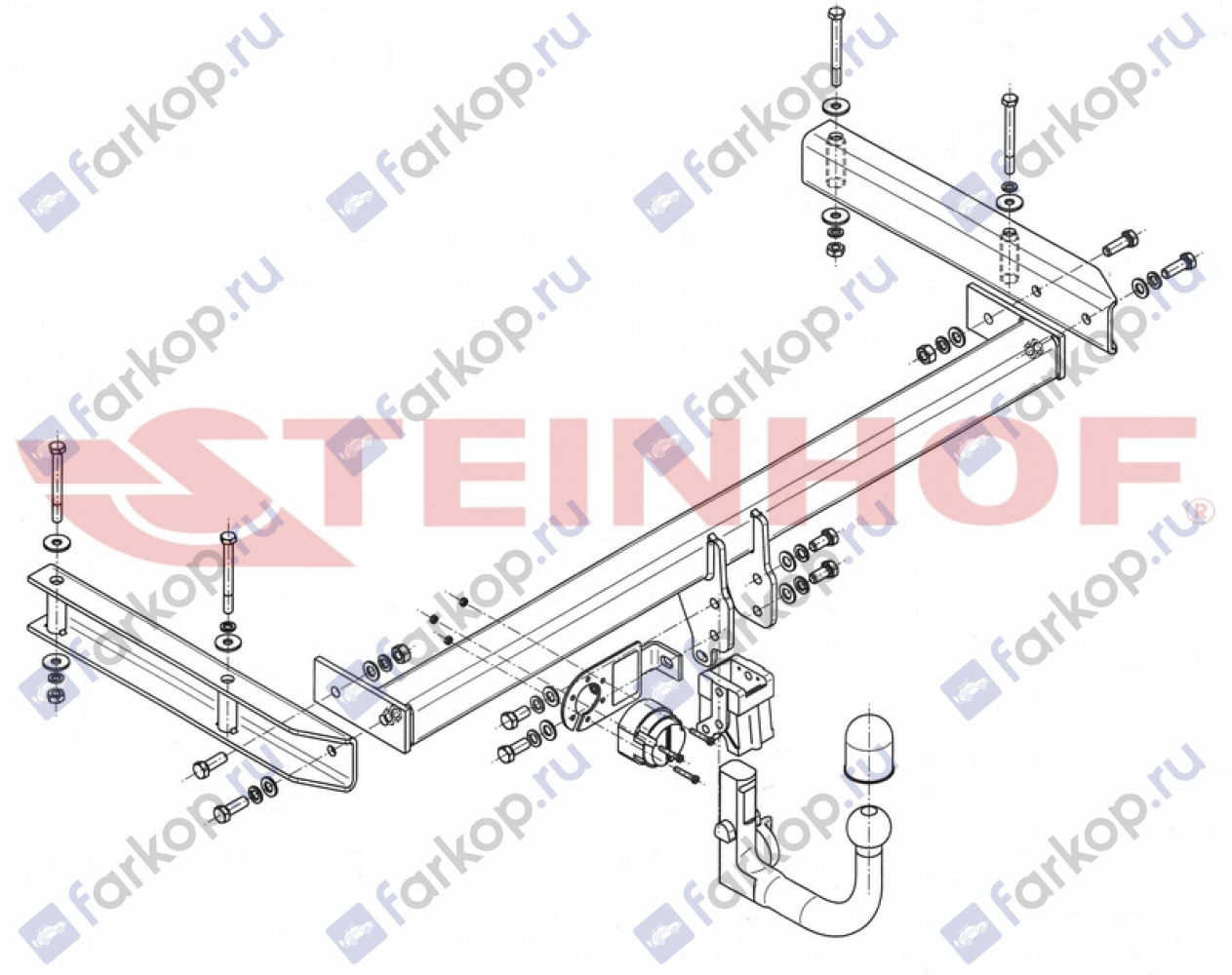 Фаркоп Steinhof для Audi A6 allroad 2006-2011 A-103 в 