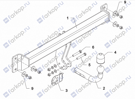 Фаркоп Auto-Hak для BMW X3 (E83) 2004-2010 B 13 в 